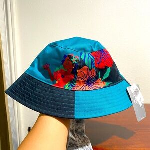 Disney Parks Encanto Bucket Hat Isabela Luisa Floral Embroidered Blue One Size